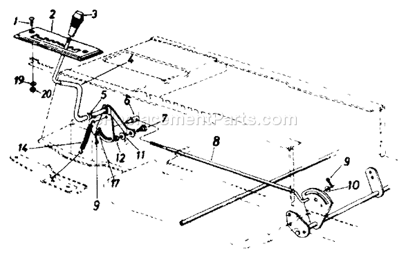 MTD 133L671F736 (4803094) (1993) Lawn Tractor Page H Diagram