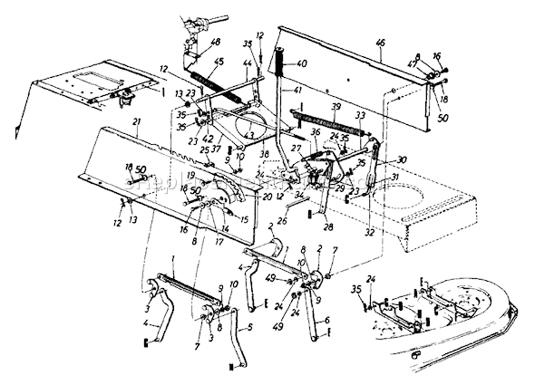 MTD 133M660G000 (1993) Lawn Tractor Page B Diagram