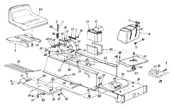 MTD 133N660G352 (1993) Lawn Tractor Page G Diagram