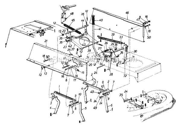 MTD 133P670G054 (1993) Lawn Tractor Page B Diagram