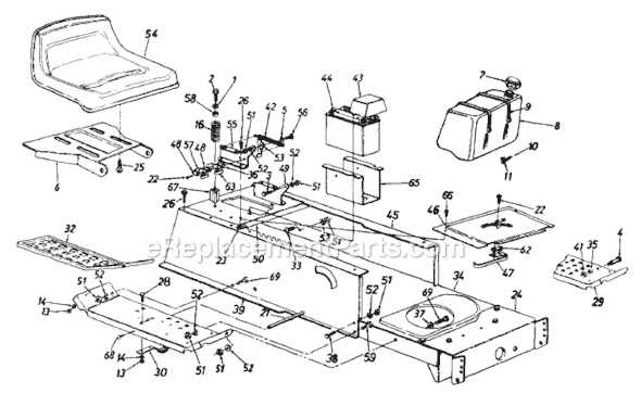 MTD 133P670G057 (1993) Lawn Tractor Page F Diagram