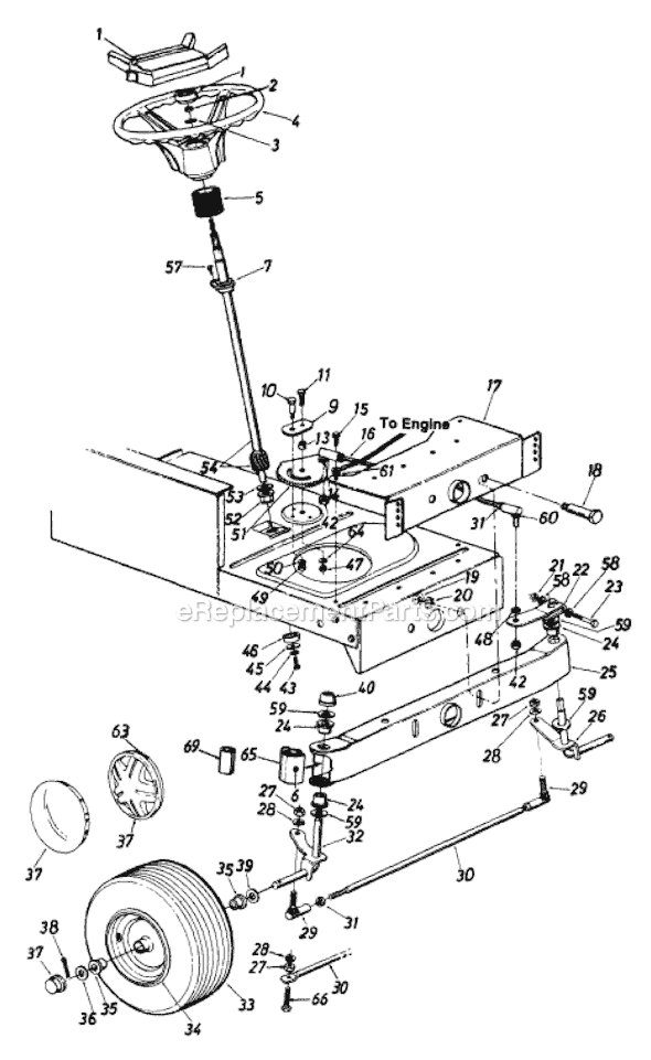 MTD 133P670G016 (1993) Lawn Tractor Page H Diagram