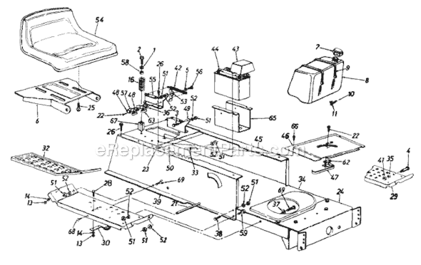 MTD 133P679H026 (1993) Lawn Tractor Page G Diagram