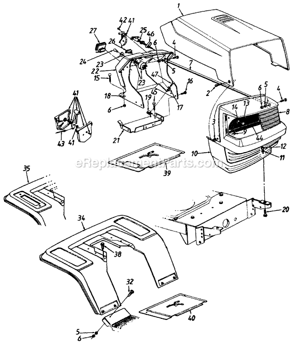 MTD 134L670G026 (1994) Lawn Tractor Page D Diagram