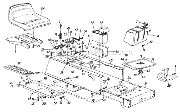 MTD 134P679H033 (1994) Lawn Tractor Page F Diagram
