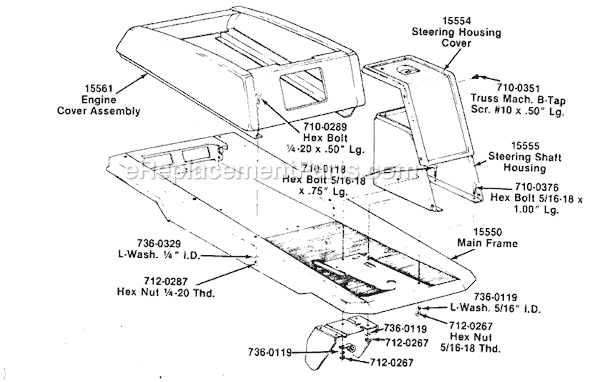 MTD 135-501-077 (1985) Lawn Tractor Page I Diagram