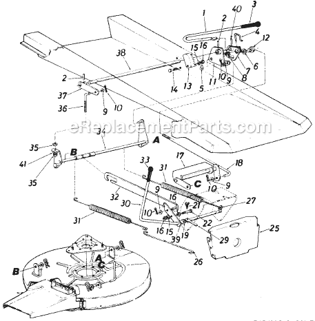 MTD 135-516-401 (1985) Lawn Tractor Page B Diagram