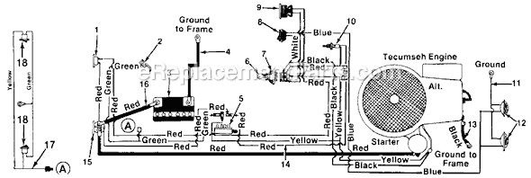 MTD 135-620-000 (1985) Lawn Tractor Page D Diagram