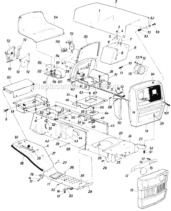 MTD 135-620-000 (1985) Lawn Tractor Page G Diagram