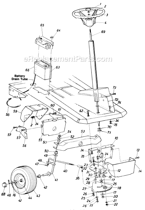 MTD 13518-7 (1987) Lawn Tractor Page F Diagram