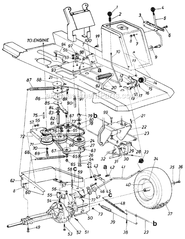 MTD 13518-8 (1988) Lawn Tractor Page F Diagram