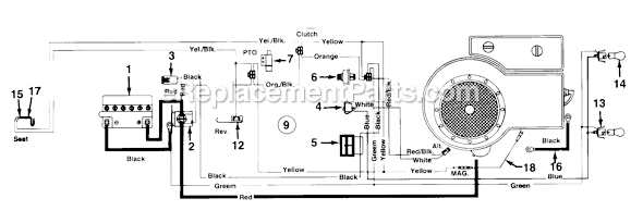 MTD 135G679H000 (1995) Lawn Tractor Page C Diagram