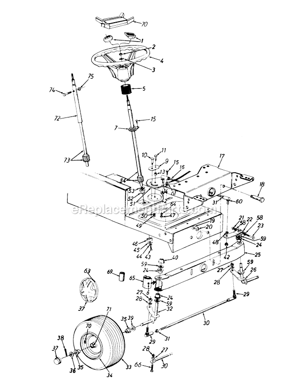 MTD 135H660F098 (1995) Lawn Tractor Page J Diagram