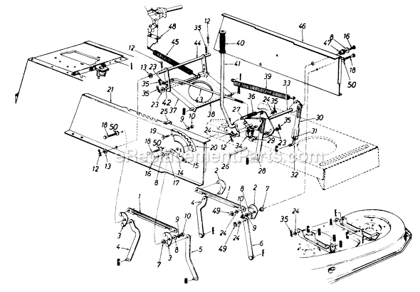 MTD 135H660F098 (1995) Lawn Tractor Page B Diagram