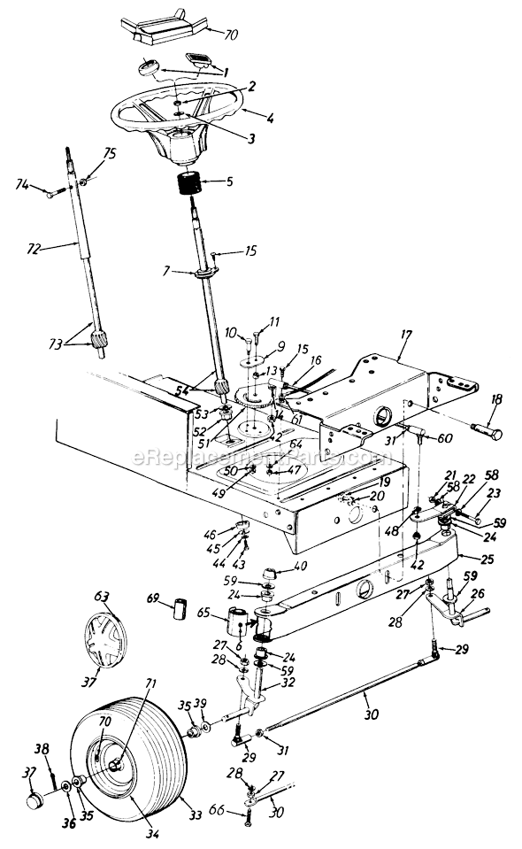 MTD 135O695G929 (1995) Lawn Tractor Page J Diagram