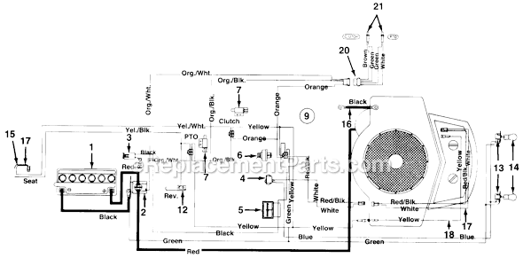 MTD 135O695G929 (1995) Lawn Tractor Page D Diagram