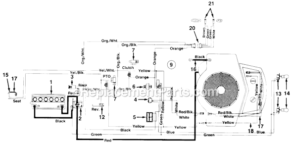 MTD 135O695G129 (1995) Lawn Tractor Page D Diagram