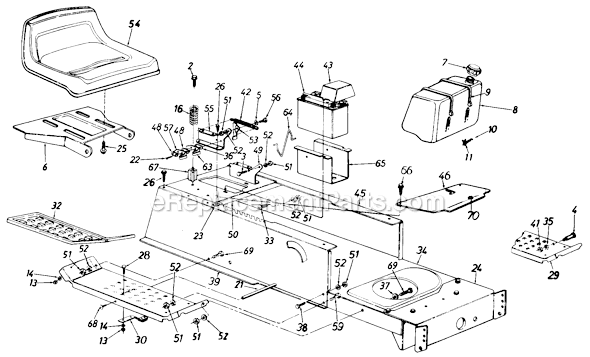 MTD 135O695G929 (1995) Lawn Tractor Page H Diagram