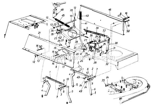 MTD 135Q660G013 (1995) Lawn Tractor Page B Diagram