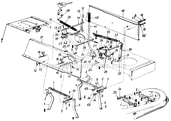 MTD 135R699G022 (1995) Lawn Tractor Page B Diagram