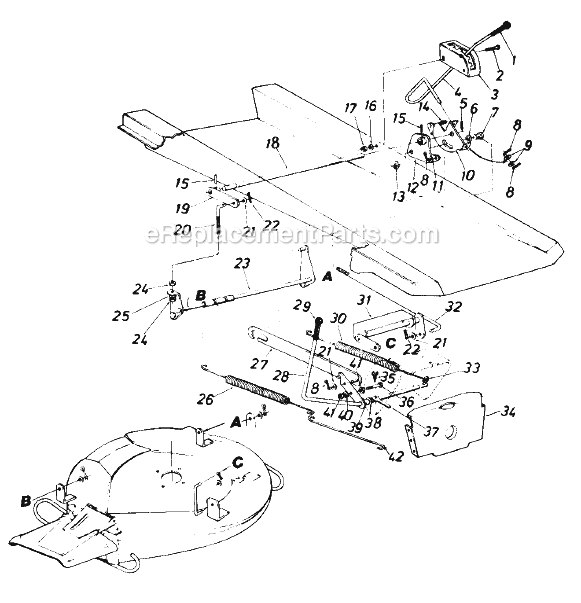 MTD 136-504-000 (1986) Lawn Tractor Page B Diagram