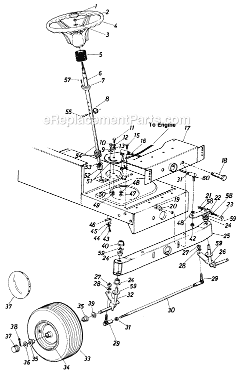 MTD 136-610-131 (1986) Lawn Tractor Page G Diagram