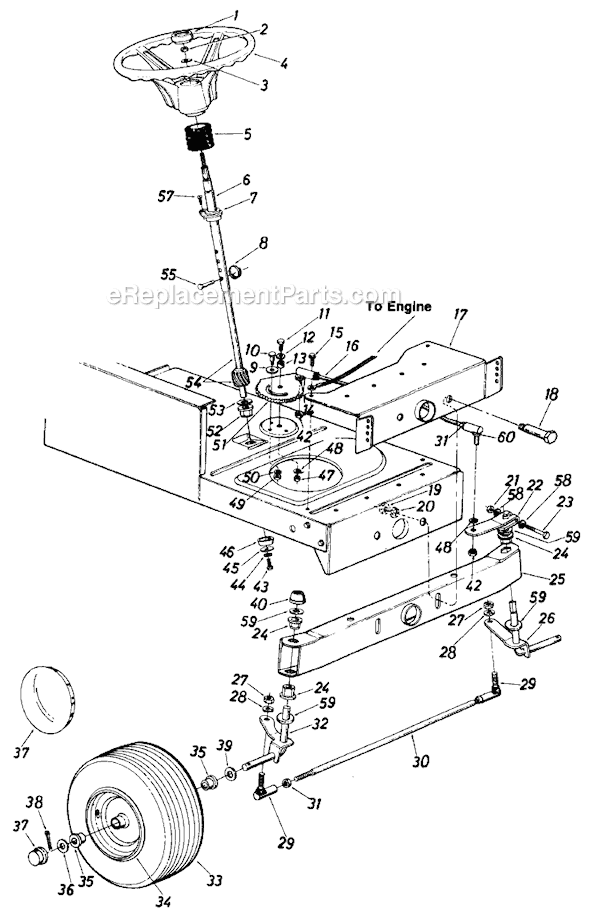 MTD 136-620-000 (1986) Lawn Tractor Page K Diagram