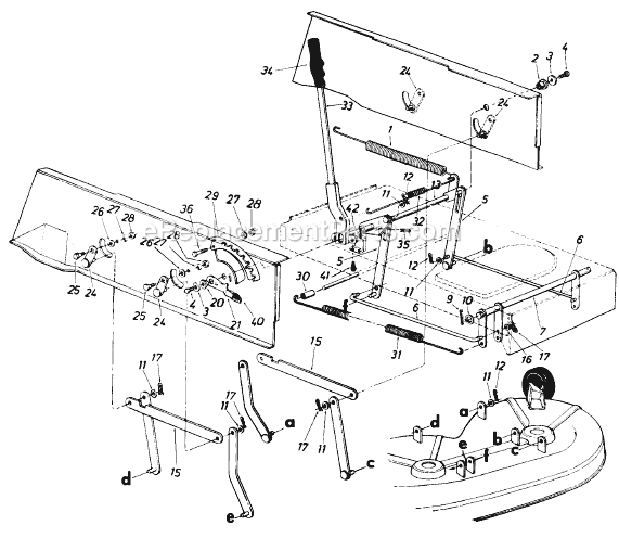 MTD 136-625-000 (1986) Lawn Tractor Page AY Diagram