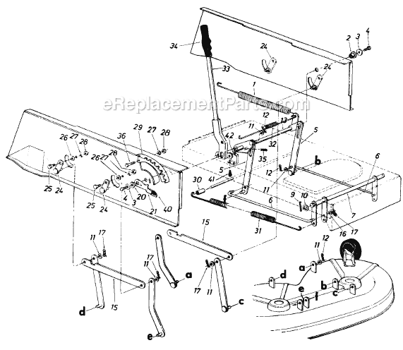 MTD 136-626-706 (1986) Lawn Tractor Page J Diagram