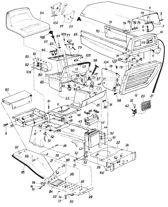 MTD 136-652-000 (1986) Lawn Tractor Page L Diagram