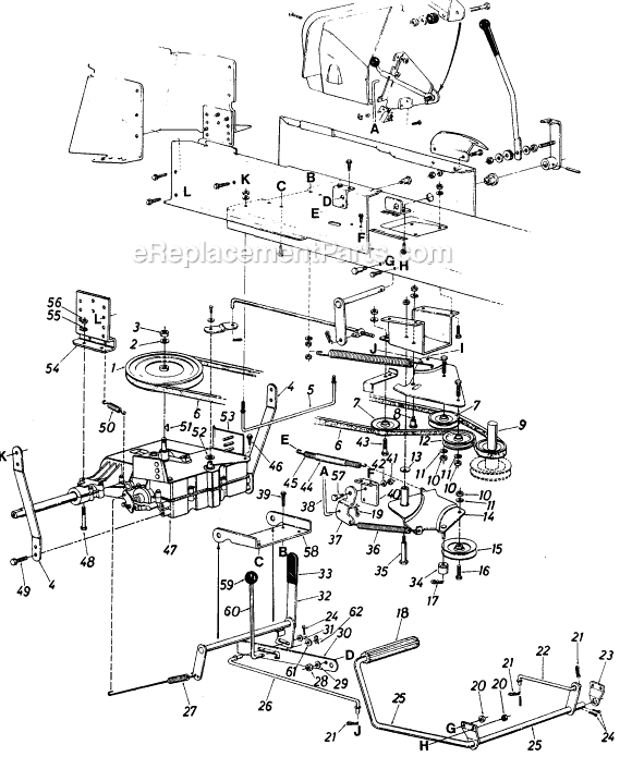 MTD 136-732-000 (1986) Lawn Tractor Page D Diagram