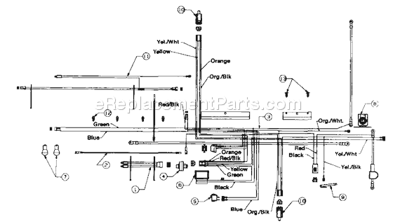 MTD 1362694G401 (1996) Lawn Tractor Electrical/Switches Diagram