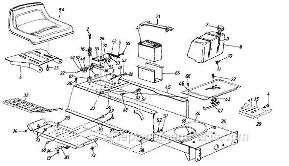 MTD 136G679H308 (1996) Lawn Tractor Page G Diagram