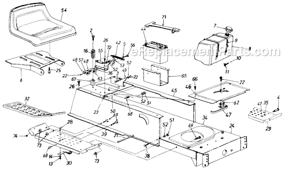 MTD 136L661F147 (1996) Lawn Tractor Page H Diagram