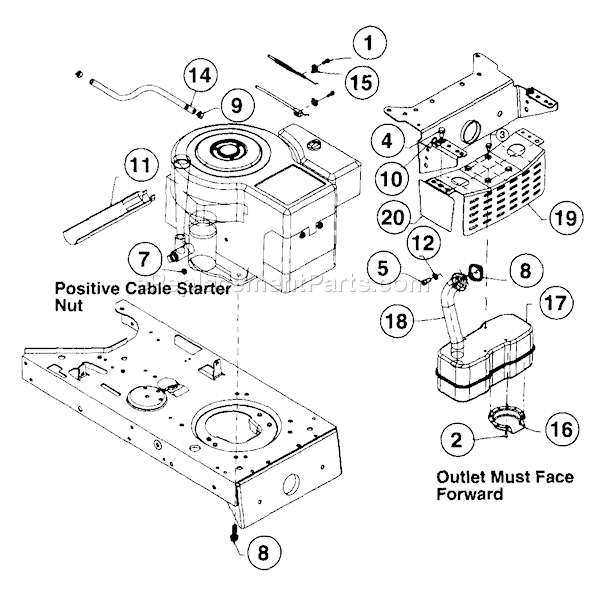 MTD 136M675G023 (1996) Lawn Tractor Page F Diagram