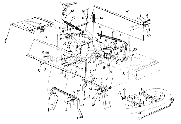 MTD 136M678G084 (1996) Lawn Tractor Page B Diagram