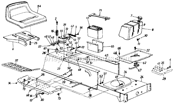 MTD 136M679G372 (1996) Lawn Tractor Page H Diagram