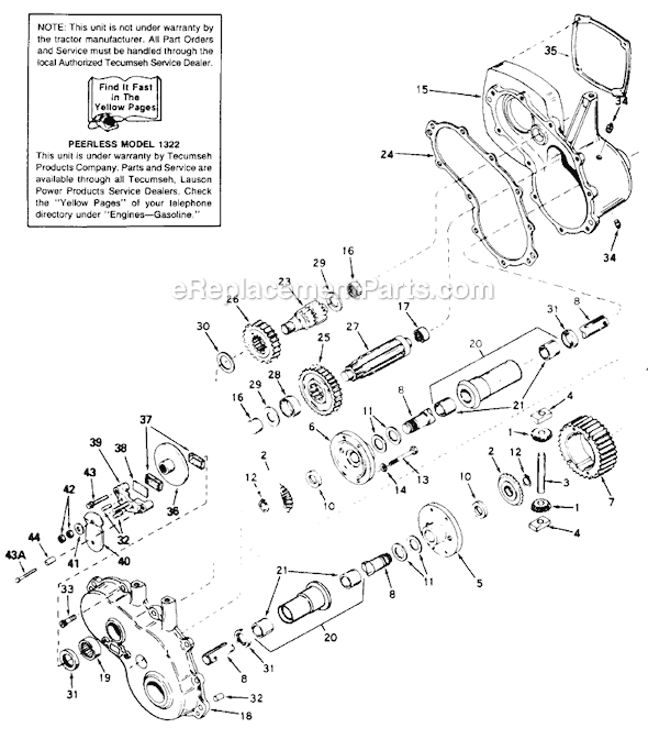 MTD 13785C (1986) Lawn Tractor Page H Diagram