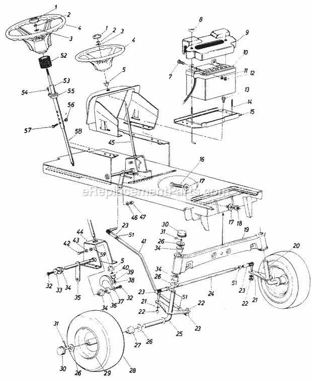 MTD 138-723-000 (1988) Lawn Tractor Page E Diagram