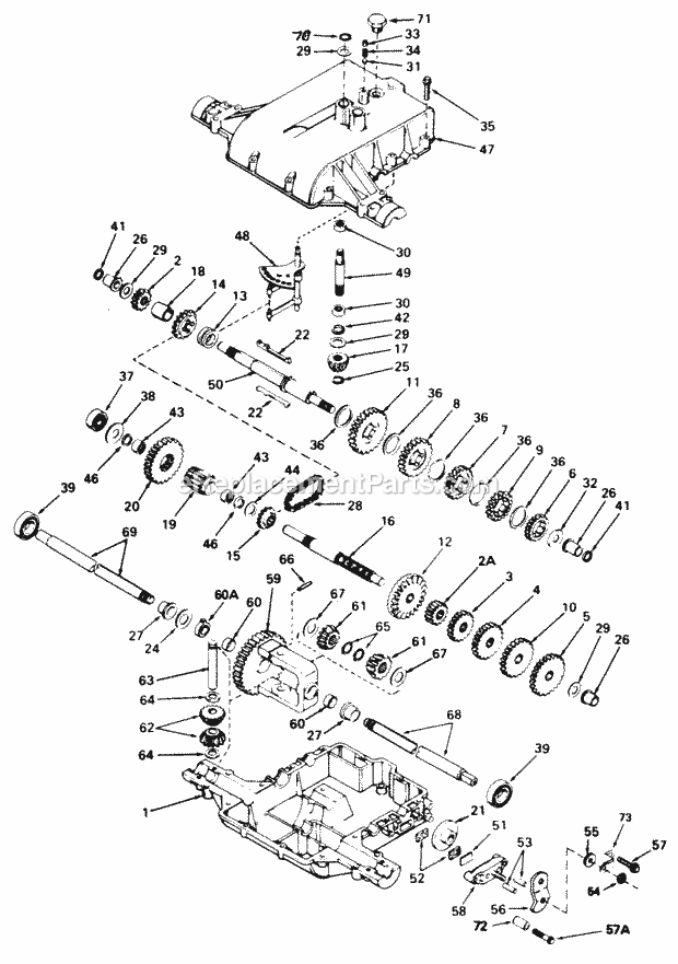 MTD 138-731-000 (1988) Lawn Tractor Peerless_Transaxle Diagram