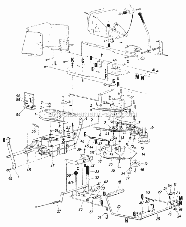 MTD 138-736-000 (1988) Lawn Tractor Page B Diagram