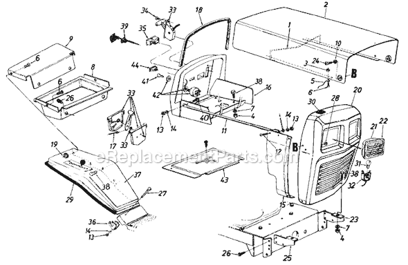 MTD 139-612-000 (1989) (Style 2) Lawn Tractor Page A Diagram