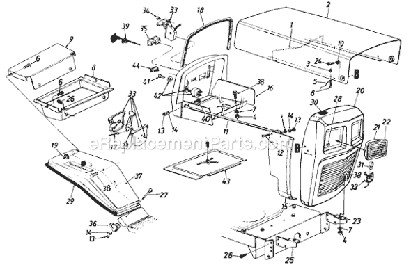 MTD 139-652-000 (1989) (Style 2) Lawn Tractor Page A Diagram