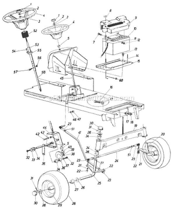 MTD 139-752-305 (1989) Lawn Tractor Page E Diagram