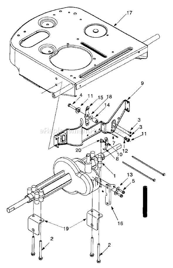 MTD 13A-325-402 (1999) Lawn Tractor Transaxle Assembly Diagram