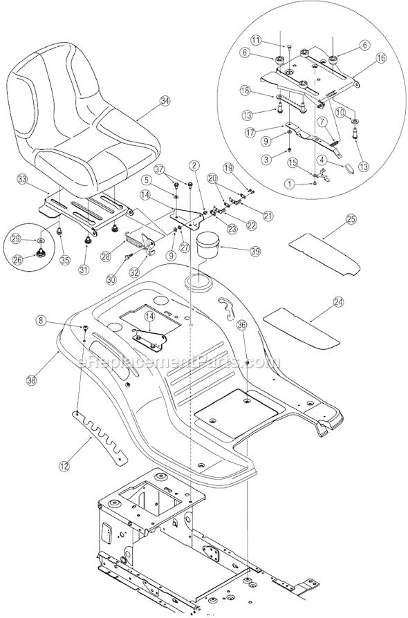 MTD 13A3762F700 Lawn Tractor Page D Diagram