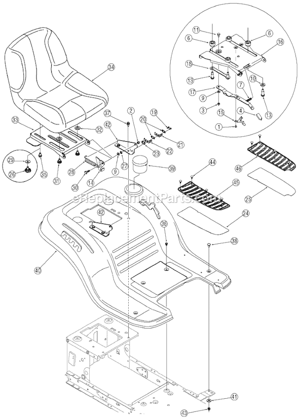 MTD 13A3791G304 Lawn Tractor Page D Diagram