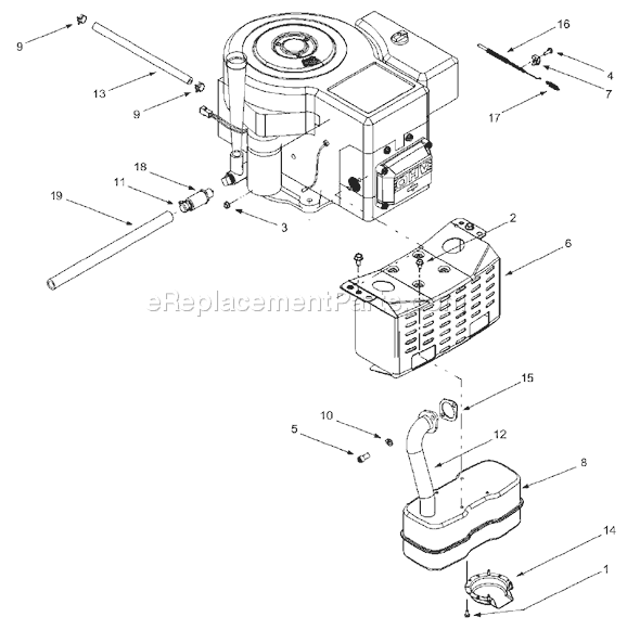 MTD 13AA604F401 (2002) Lawn Tractor Engine Accessories Diagram