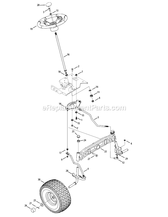 MTD 13AA625P004 (2009) Lawn Tractor Page H Diagram