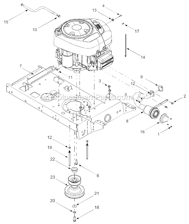 MTD 13AB652F729 (2004) Lawn Mower Engine Accessories Diagram